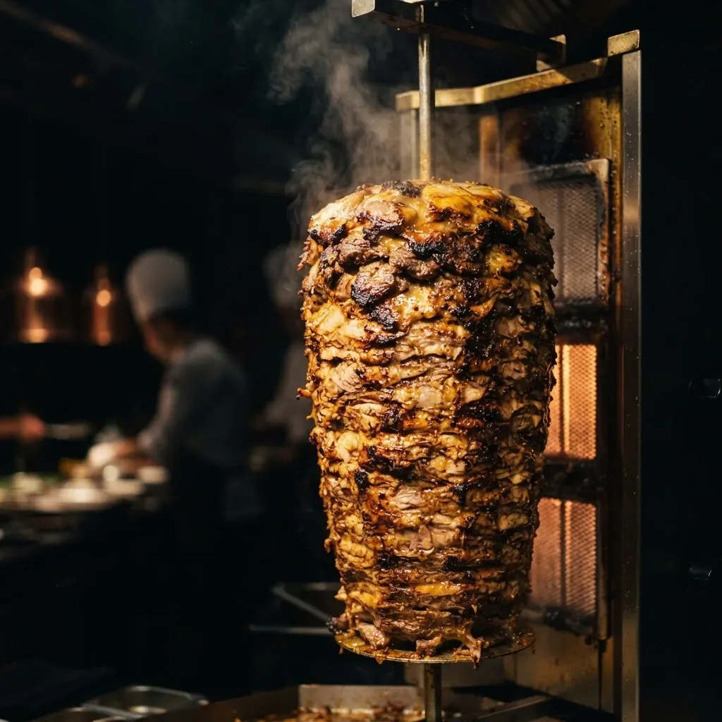 Rotierender Döner-Spieß